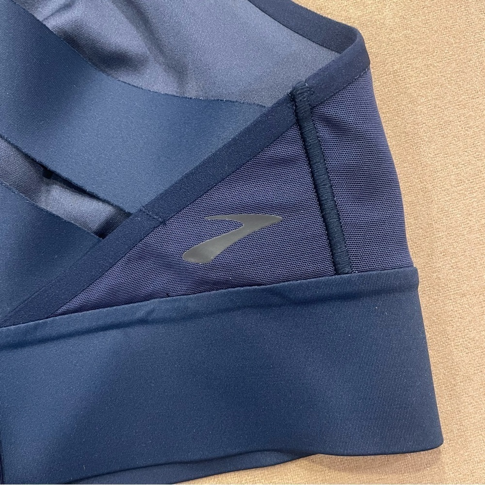 Brooks Drive Interlace Run Bra Navy Blue Size 32C/D - Picture 5 of 9
